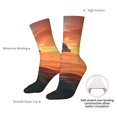 thumbnail image 4 of Disketp Sunset Dancing Dolphin B Unisex Crew Socks Lightweight Breathable Ventilation Ankle Socks, Mid-calf socks for Daily, 4 of 6