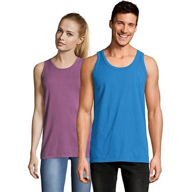 Comfortwash Hanes Men S Comfortwash Garment Dyed Sleeveless Tank Top Color Summer Sky Blue Size 5x Large Walmart Com Walmart Com