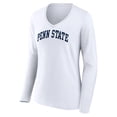 thumbnail image 2 of Women's White Penn State Nittany Lions Basic Arch Long Sleeve V-Neck T-Shirt, 2 of 3