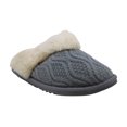 thumbnail image 2 of LAMO Womens Caroline Knit Scuff Slipper Shoes, Grey, US 7, 2 of 5