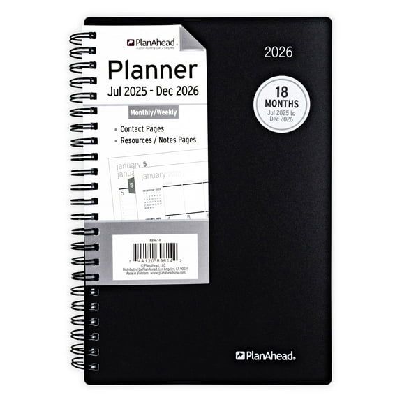 PlanAhead Medium Home Office Monthly Weekly Planner (18 Month - 5.75 x 8)