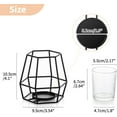 thumbnail image 2 of Soporte de Vela de Pila Negro Portavelas de Té 2 Piezas Portavelas Geométrico Portavelas de Metal Soporte de Vela para Centro de Mesa para Halloween, Oficina, Decoración del Hogar, 2 of 16
