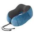 thumbnail image 4 of Almohada de viaje Almohada ergonómica de espuma viscoelástica para el cuello Funda extraíble y lavable Cómodo reposacabezas en forma de U Hebilla ajus Azul, 4 of 7