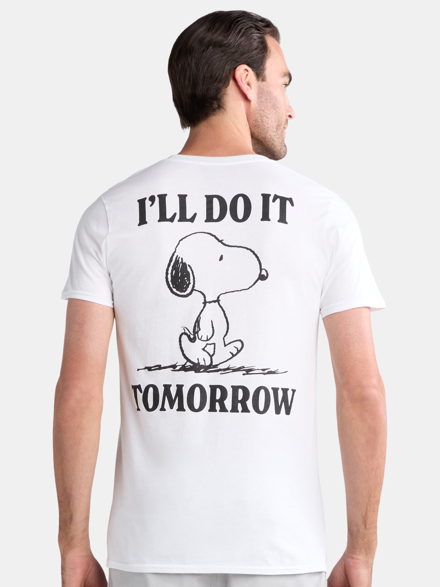 Peanuts Snoopy Men’s & Big Men’s Graphic Tee Shirt Chillin Nope Not Today, 2-Pack, Sizes S-3XL