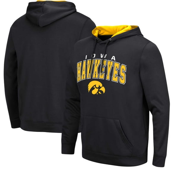 Men's Colosseum Black Iowa Hawkeyes Resistance-Pullover Hoodie