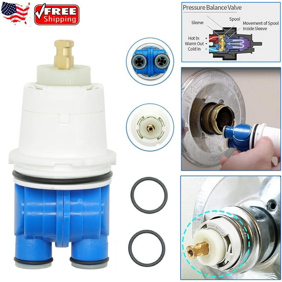 RP19804 Pressure Blance Shower Cartridge Assembly Replacement Fits for Delta 1300/1400 Series Tub and Shower