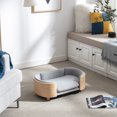 thumbnail image 5 of Vivifying Dog Bed Pet Sofa With Solid Wood legs and Bent Wood Back, Velvet Cushion,Small Size, 5 of 9