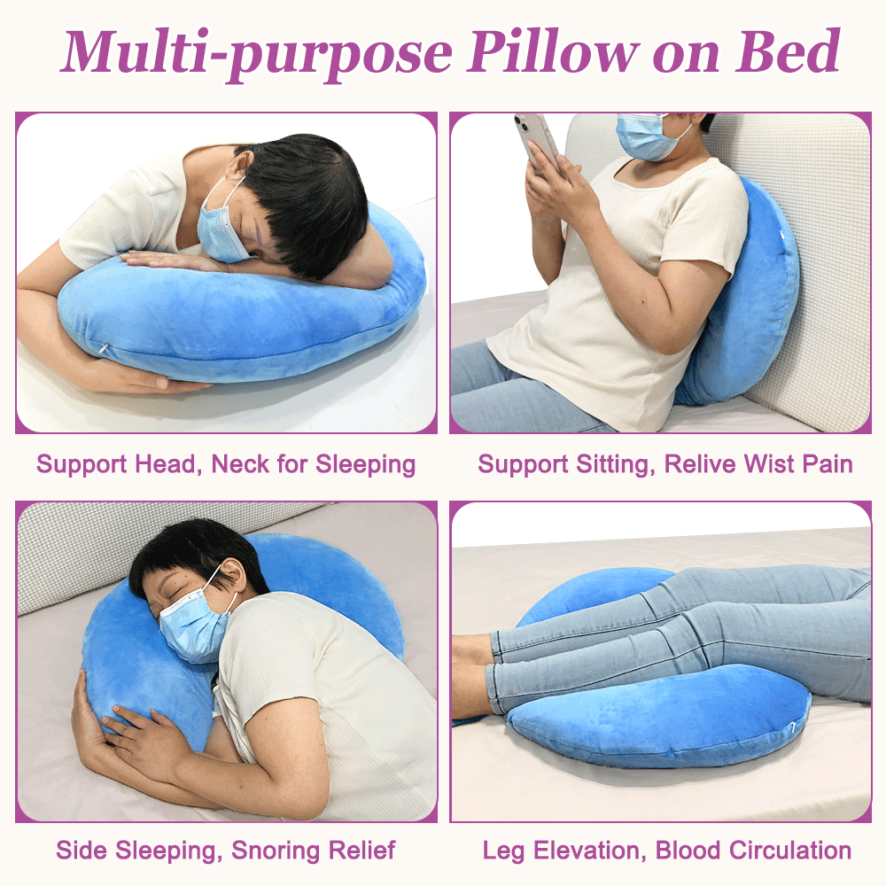BBL Pillow After Surgery - Brazilian Butt Lift Pillow for Sitting, Sleeping, and Driving (Blue)