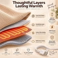 thumbnail image 5 of Heated Shawl Wrap for Women, USB Wearable Blanket Cape, 3 Heat Settings, Fast Heating, Washable, for Home Office Travel, 5 of 7