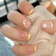 thumbnail image 4 of 24Pcs New White Daisy Fake Nails Short Simple Detachable Wearable Armor Wearing Reusable False Nails Ballerina Press on Nail Set FGS, 4 of 7