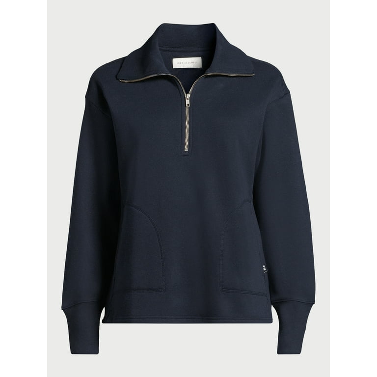 Free Assembly Women's Half Zip Sweatshirt, Sizes XS-XXXL Free Assembly Women's Half Zip Sweatshirt, Sizes XS-XXXL