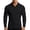 Black, variant on Golf Shirts for Men Quarter Button Long Sleeve Collared Neck Business Casual Workwear Shirts
