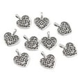 thumbnail image 2 of 20pc Alloy Pendants Cadmium Free & Lead Free Heart Antique Silver 18x15x2mm Hole: 2x4mm, 2 of 3