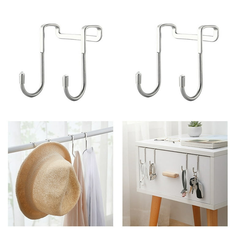 3Pcs Sturdy Metal Double Door Hooks Over The Door Hanger for Clothes Robes Hats Coats Walmart