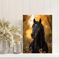 thumbnail image 2 of Qisvanset 12x16 Inch Black Stallion Horse Canvas Wall Art, Wild Mustang Western Ranch Equestrian Home Decor, 2 of 8