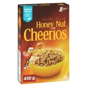 Honey Nut Cheerios Breakfast Cereal, Whole Grains, 430 g