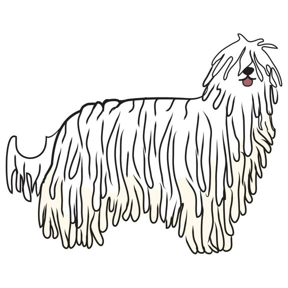 Komondor Decal | Indoor/Outdoor | Dog Lover Super Cute Sticker for SUV Windows, Dorm Rooms, Bedroom, Offices | SignMission personalized gift | 12"