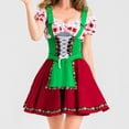 thumbnail image 2 of Odeerbi Bavarian Oktoberfest Dirndl Dress for Women Novelty Elegant Halloween Dress Girl Beer Festival Stage Dress Restaurant Work Dress Bar Maid Dress Green, 2 of 6