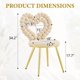 thumbnail image 4 of Silla de acento de burbuja de corazón única, silla de terciopelo de peluche con marco de metal de oro brillante, asiento lindo y moderno para la decoración del hogar, 4 of 5