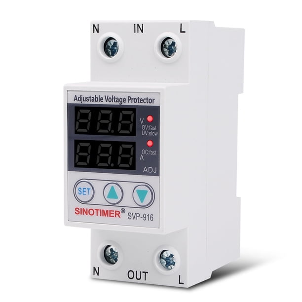 Límite de voltaje ajustable multifuncional Protector de corriente Interruptor de reinicio automátic Tomshoo protector actual
