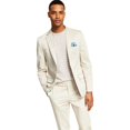 thumbnail image 1 of bar III Mens Slim-Fit Cotton Fitted Solid Suit Two Button Blazer Jacket, Beige, 36 Short, 1 of 3