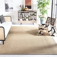 thumbnail image 1 of SAFAVIEH Natural Fiber Collection 7' Square Grey NF114P Border Basketweave Seagrass Area Rug, 1 of 2