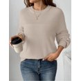 thumbnail image 4 of Zeagoo Women's Fall Chunky Knit Sweater Oversized Crewneck Long Sleeve Winter Cotton Pullover Sweaters Jumper Tops, 4 of 6