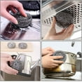 thumbnail image 3 of 6 Pack Stainless Steel Scourer, Steel Wool Scouring Pads Powerful Dish Washing Scrubbers for Removing Dirt Grease Oil Stain from Dishes Pots Cast Iron Pans Ovens Cookware Kitchenware Bathroom, 3 of 7