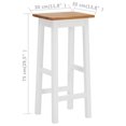 thumbnail image 2 of vidaXL Bar Stools 2 pcs Solid Oak Wood, 289219, 2 of 5