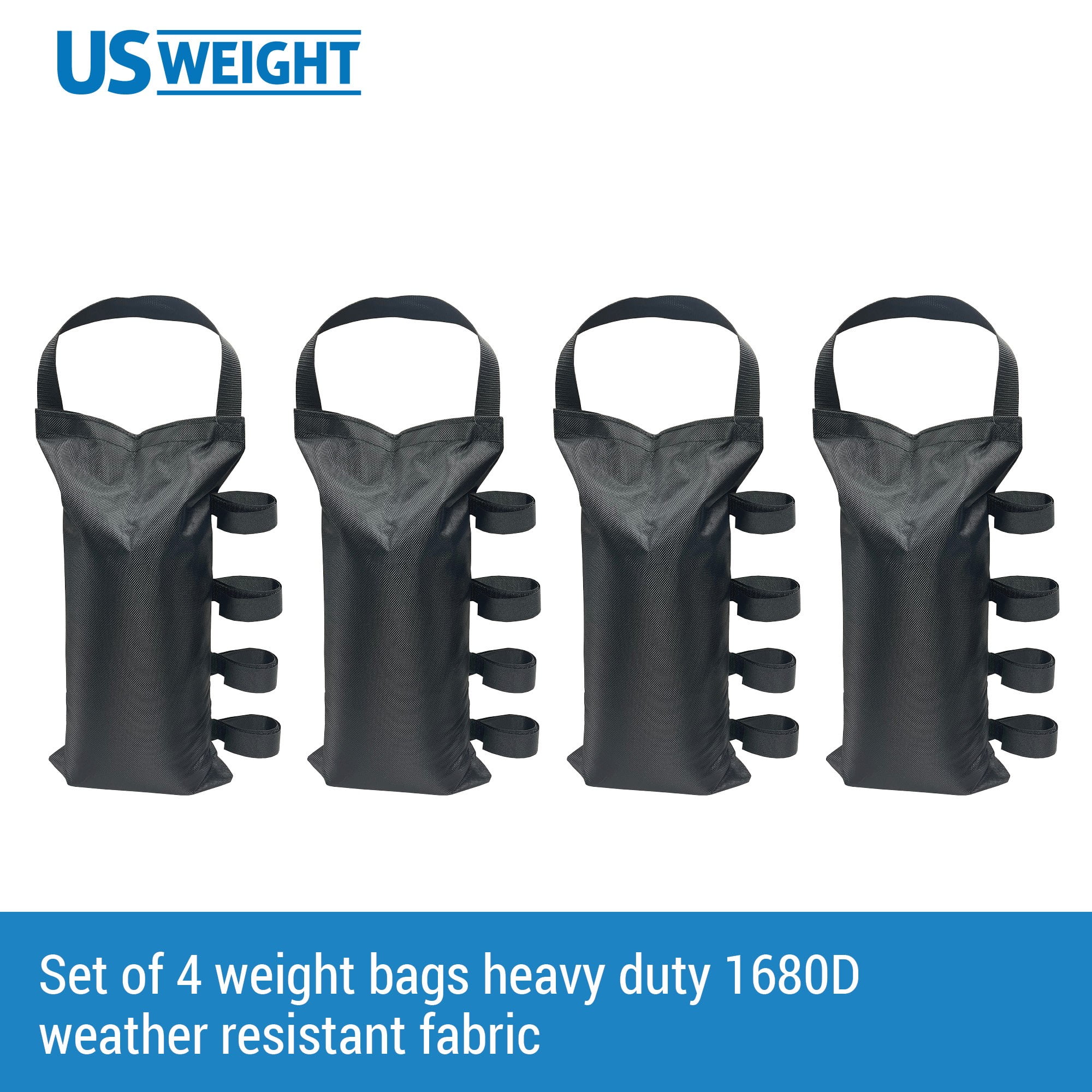 US Weight 100lbs Black Weight Bag Outdoor Canopy Weights (4 Pack)