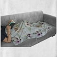 thumbnail image 6 of Anemone Flower Soft Flannel Fleece Throw Blanket, Vintage Bouquets Bridal Corsage Design Shabby Leaves Ranunculus Blossoms, Cozy Plush for Indoor and Outdoor Use, 50" x 70", Multicolor, by Ambesonne, 6 of 6