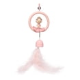 thumbnail image 2 of Bonitas campanillas de viento con plumas, regalo de cumpleaños, árbol, patio, boda, balcón, dormitorio, resina Chica Rosa 7.5cmx3cm, 2 of 9
