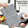 thumbnail image 5 of VCVCOO Placemats Set of 4, Vinyl/Plastic Woven Place Mats for Kitchen Table Indoor/Outdoor, Washable Placemat Wipeable Dining Table Mats Gray, 5 of 10