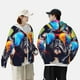 thumbnail image 4 of Balery Rainbow Bulldog Sunglasses Sudadera ligera de manga larga con capucha y protección solar UPF 50+ para hombre y mujer, ideal para pesca y running-Large, 4 of 7