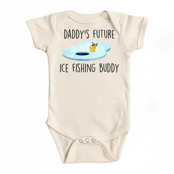 Ice Fishing Newborn Baby Bodysuit