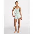 thumbnail image 2 of No Boundaries Satin Cami and Shorts Sleep Set, 2-Piece, Women's XS-XXL, 2 of 5