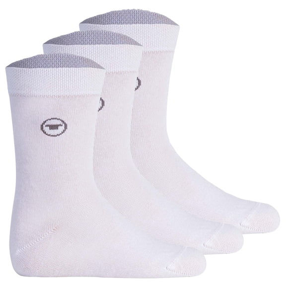 TOM TAILOR Calcetines de niño Unisex, Paquete de 3 - Calcetines, Algodón, Logotipo, color sólido Blanco 23-26