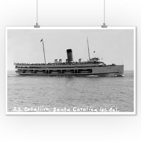 Santa Catalina Island, California - SS Catalina Ship Photo (9x12 Art Print, Wall Decor Travel