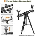 thumbnail image 5 of Trakiom Hunting Shooting Tripod with Dual Frame for R/ifle, 24-42.5'' Adjustable Height Hunting Tripod for Outdoors Ground Blinds, 5 of 7