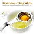 thumbnail image 3 of Egg Separator Stainless Steel White Yolk Filter Egg Sieve Extractor Kitchen Gadget Cooking Tool, 3 of 6