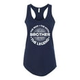thumbnail image 2 of Wild Bobby, Brother Man Myth Legend Funny Dad, Father's Day, Women Racerback Tank Top, Navy, Medium, 2 of 4