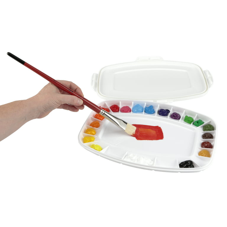 Soho Urban Artist Air Tight Mixed Media Color Palette - Stay Wet Palette  For Acrylic Painting, Oil Colors, Water Colors, Alcohol Inks - Easy to  Clean 23-Wells (5 X 9 Mixing Area) 
