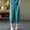 Blue, variant on Vintage Aesthetic Women's Linen Harem Pants Slim Fit Solid Color 3/4 Length Casual Trousers With Lace Trim Women's Cropped Pants Red XXXL