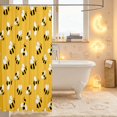 thumbnail image 3 of Erosebridal Cute Bug Bee Shower Curtain 72Wx84L,Nature Wildlife Themed Bathroom Shower Curtain,Orange Yellow, 3 of 5