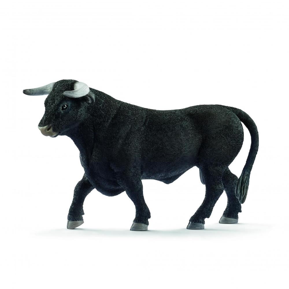 Black Angus Bull Cattle Figurine Simulated Bull Realistic Plastic Wild Animals for Collection Science Educational Prop 