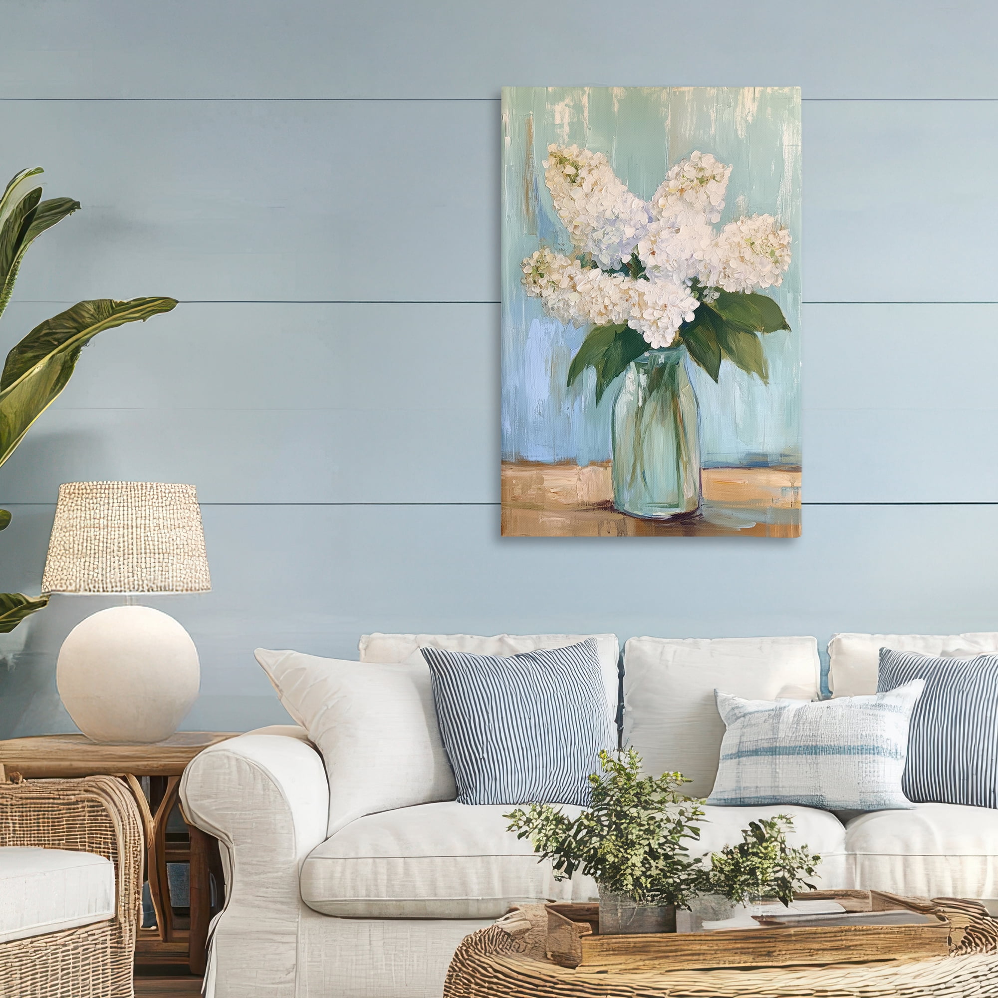 Stupell Industries Tall Flowers in Glass Vase Canvas Wall Art, design by Petal Prints Design