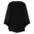 thumbnail image 5 of Women's Ruffle 3/4 Sleeve Dressy Tops Elegant V Neck Blouse Casual Work Evening Party Shirts Fall Outfits, 5 of 6