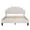 Beige, variant on Gzxs Queen Size Upholstered Platform Bed in Beige, Modern Velvet Bed Frame with Flower Shaped Headboard, Sturdy Construction, Easy Assmbely