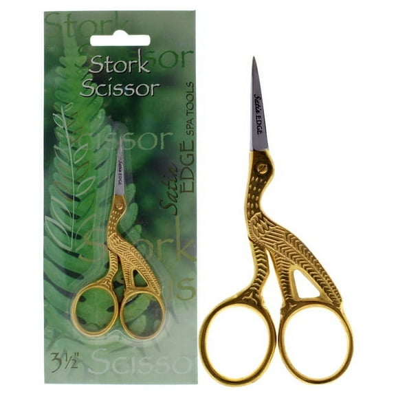 Satin Edge Stork Scissors - Gold, 3.5 Inch Scissors