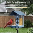 thumbnail image 5 of Kiwibit Solar Smart Bird Feeder with Camera, 4K Ultra Hd Video, AI Identifies 10000+ Species, Ideal Gift for Bird Lovers, Blue, 5 of 13